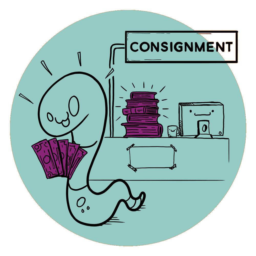 blue worm selling books